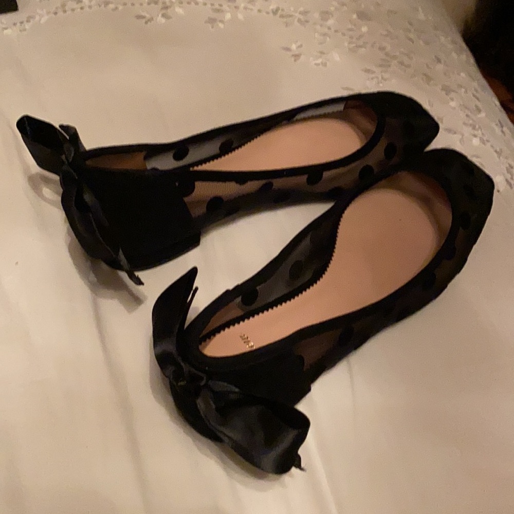 LAST CALL!  Sally Ballet Flats Polka Dot Mesh